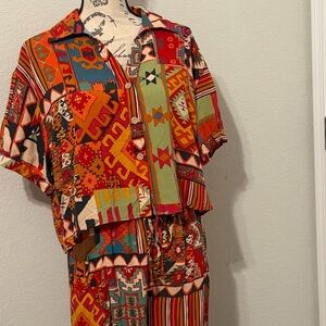 Christian Siriano Printed 2 Piece